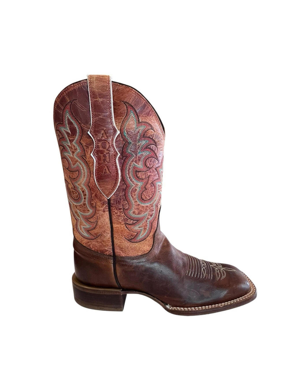 Justin Boots Womens Sz 9 Dusty Brown Wide Square Boots AQ7020 NEW